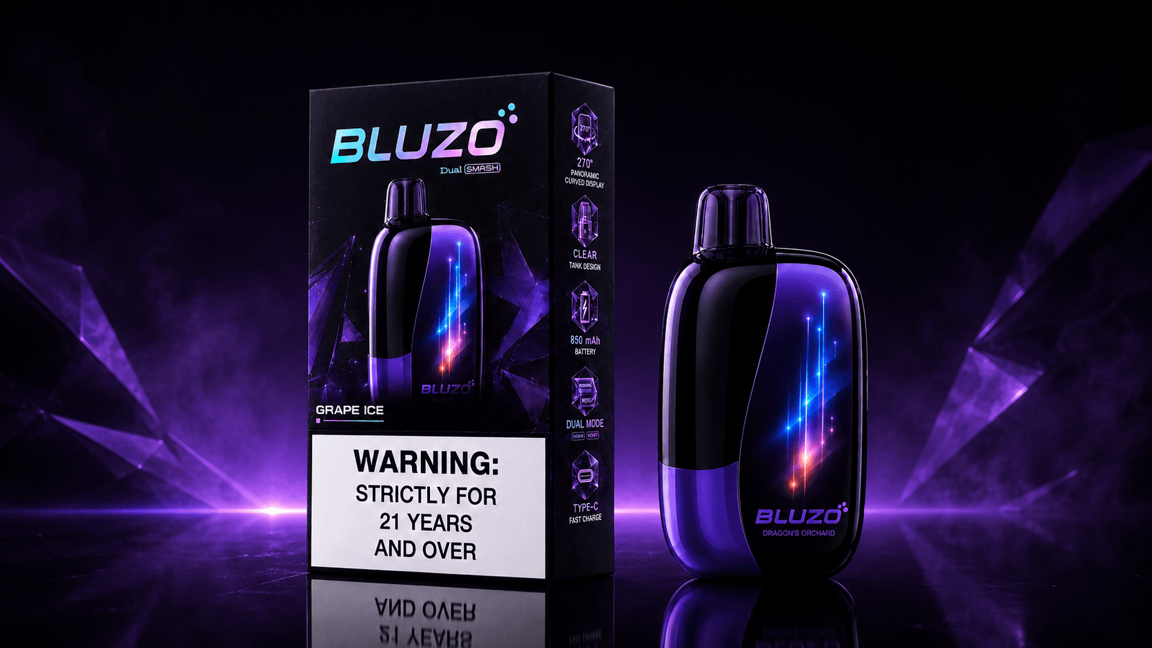 BLUZO Dual SMASH device and packaging